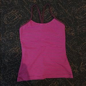 Pink/maroon power y tank